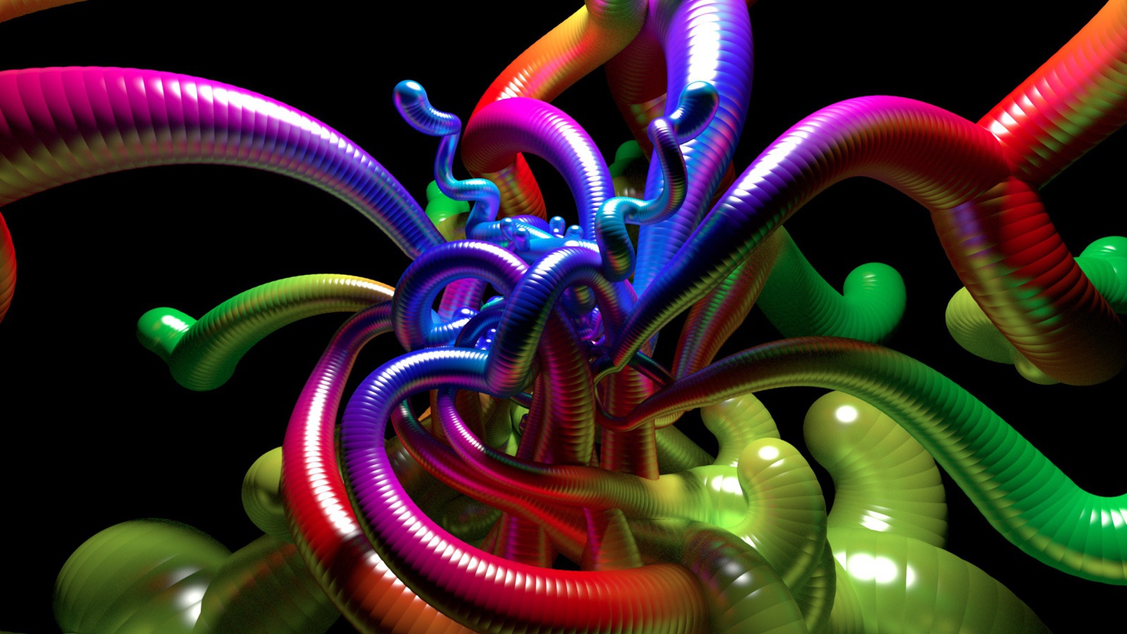 Разноцветные гибкие трубки