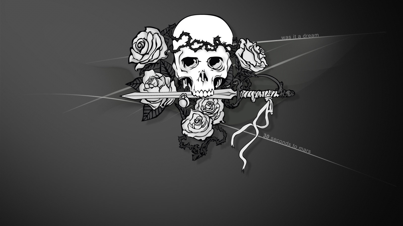 Череп и розы