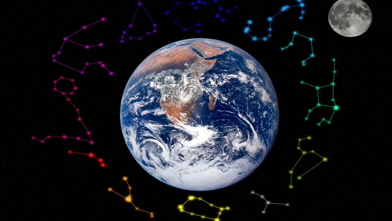 Созвездия вокруг Земли