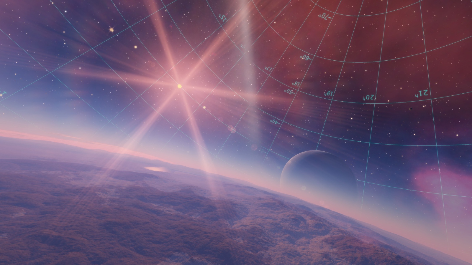 Координатная сетка в космосе