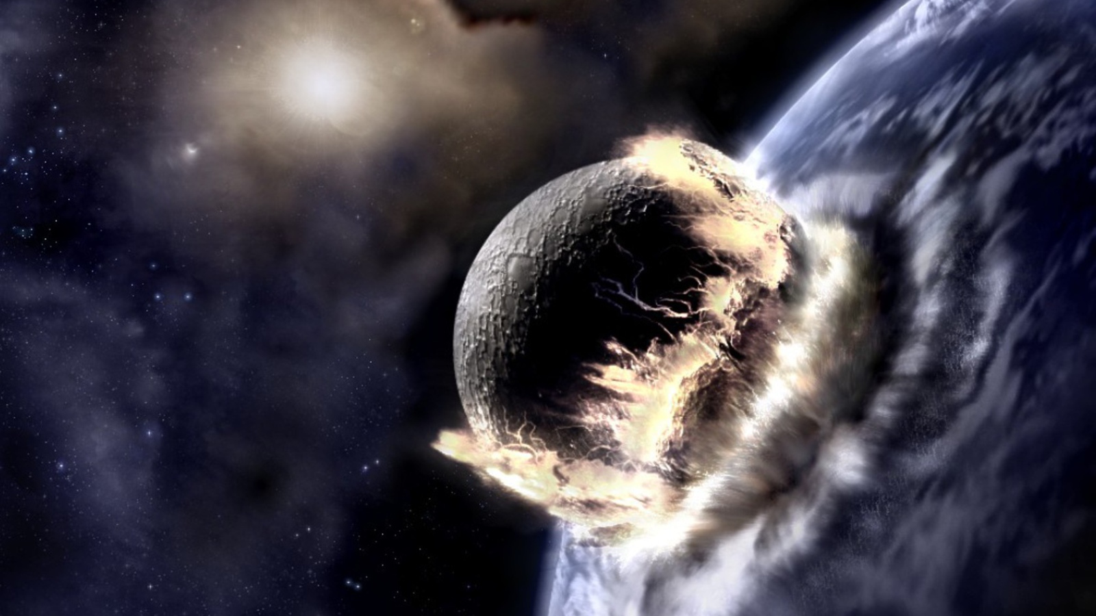 Столкновение двух планет