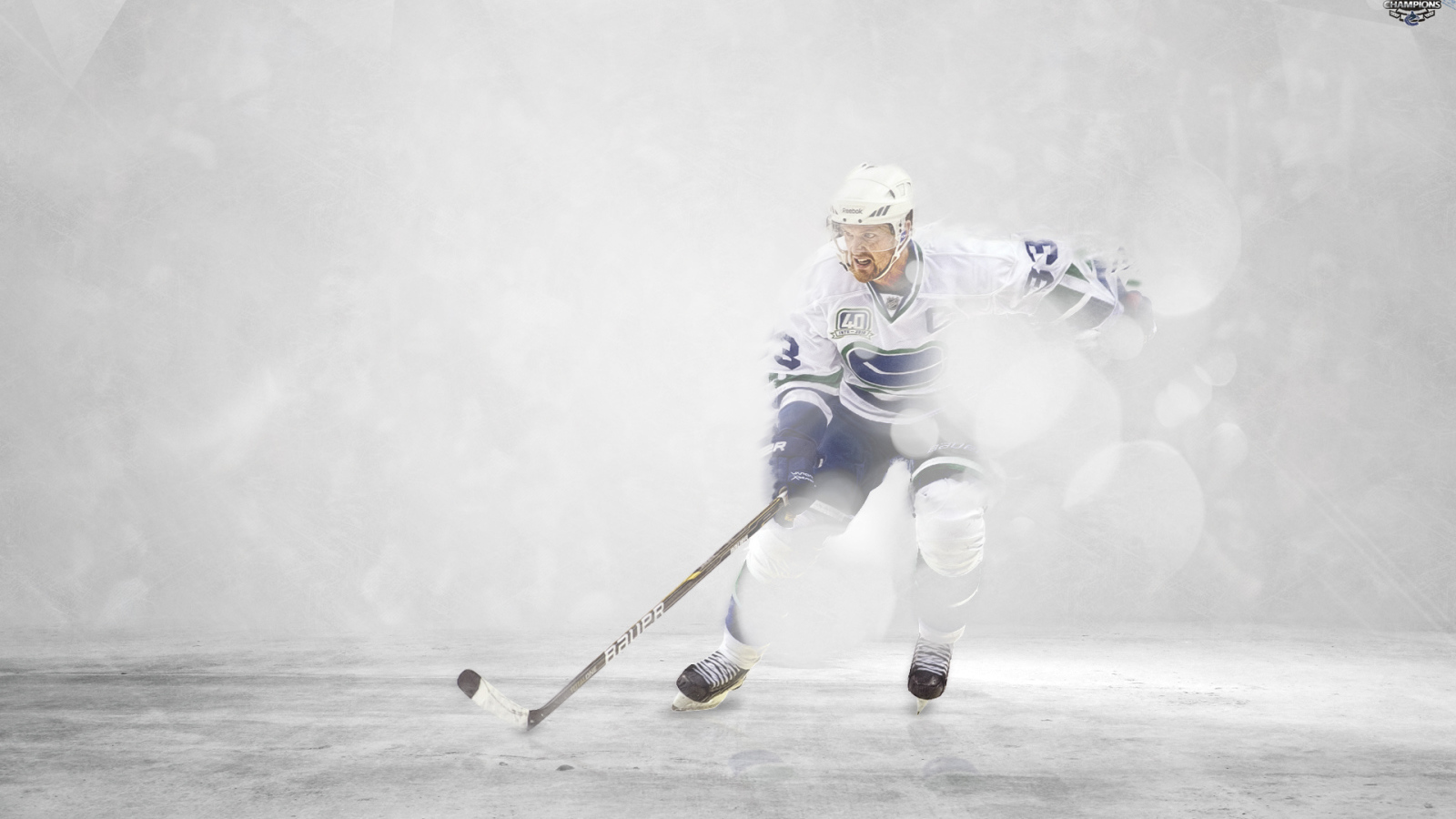 Хоккеист Хенрик Седин на льду