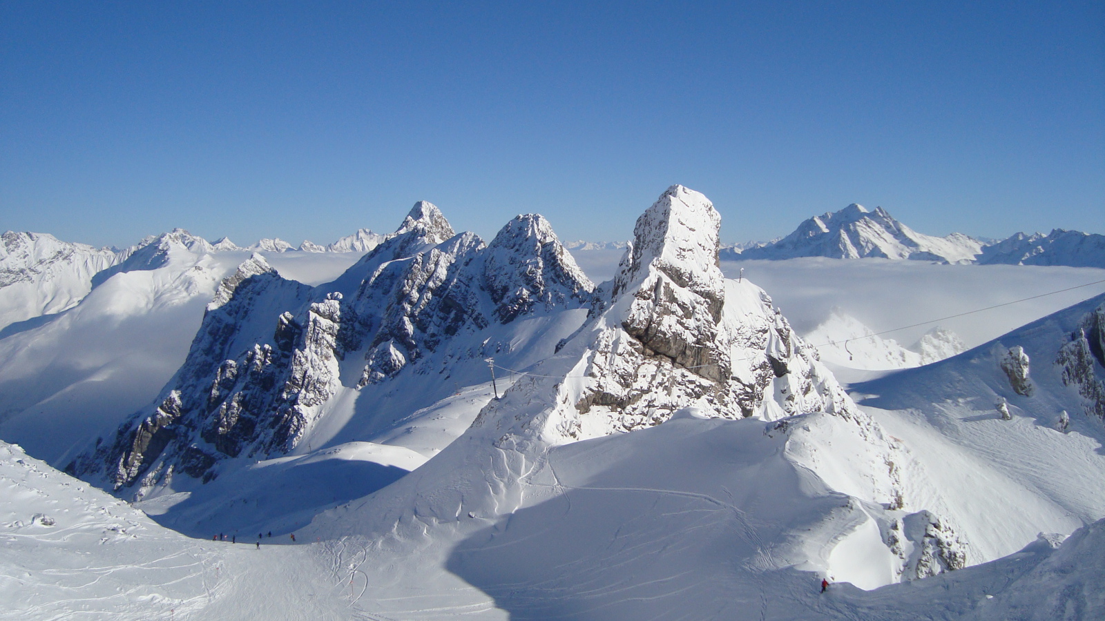 Альпы на горнолыжном курорте Сант Антон, Австрия