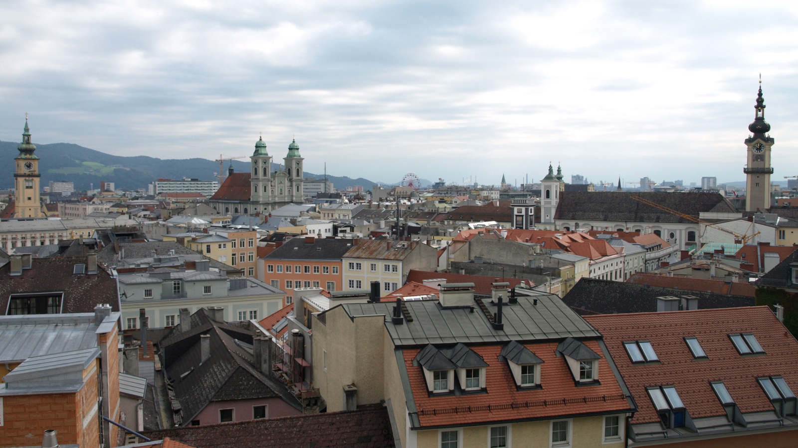 Панорама города Линц, Австрия