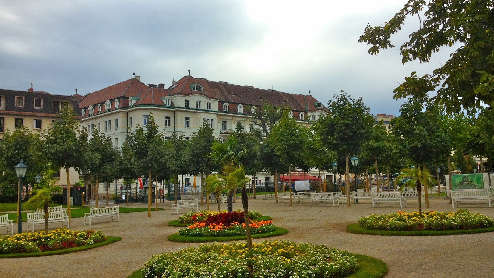 Сквер отдыха на курорте Баден, Австрия