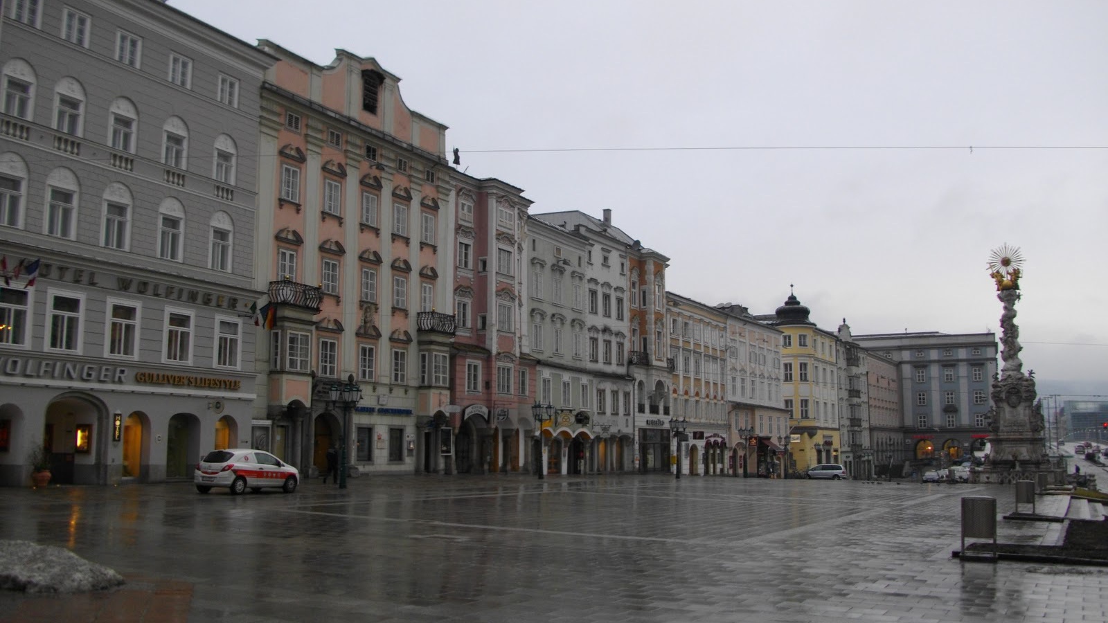 Центральная площадь в городе Линц, Австрия
