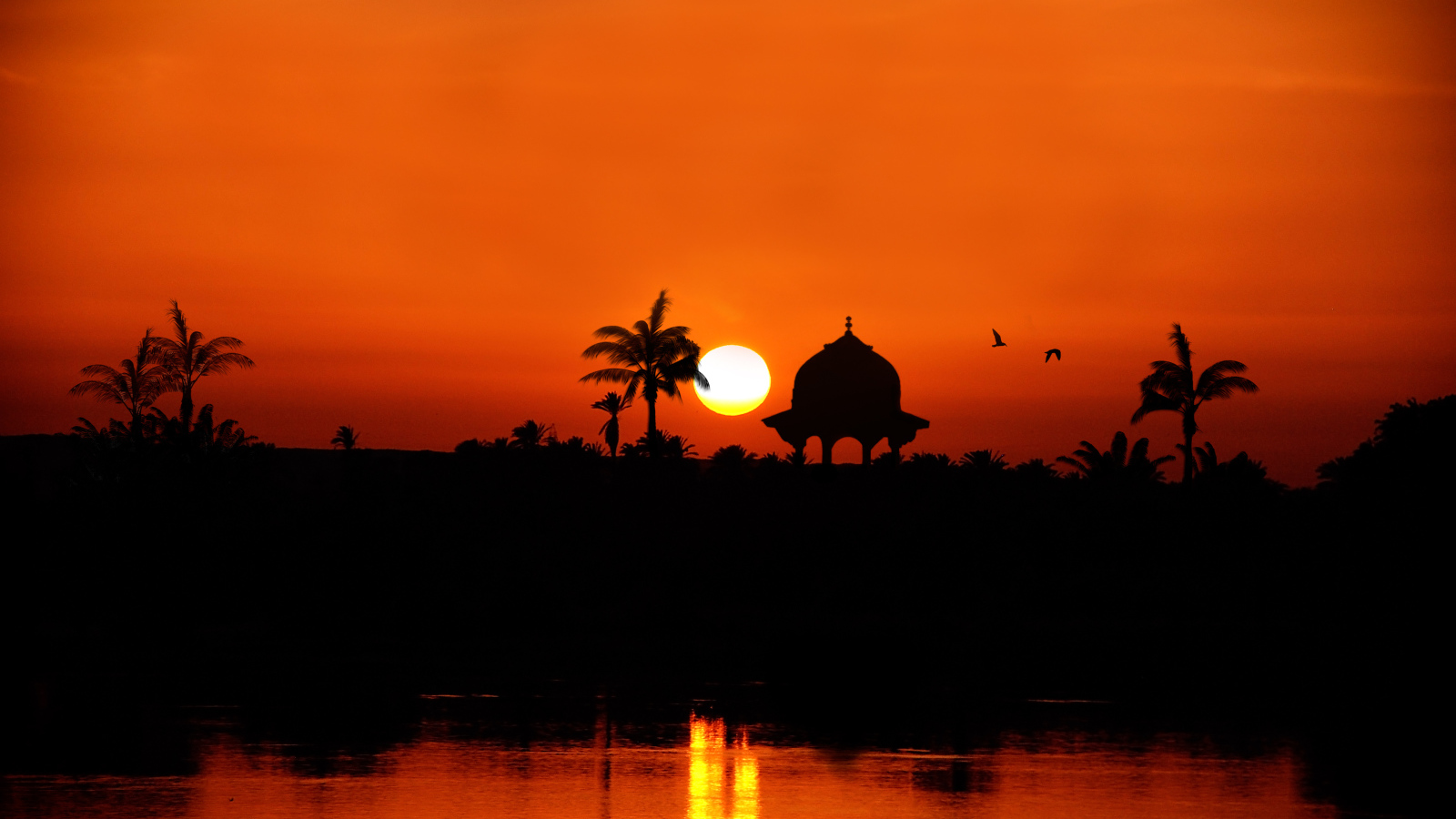 Закат на реке Нил, Египет