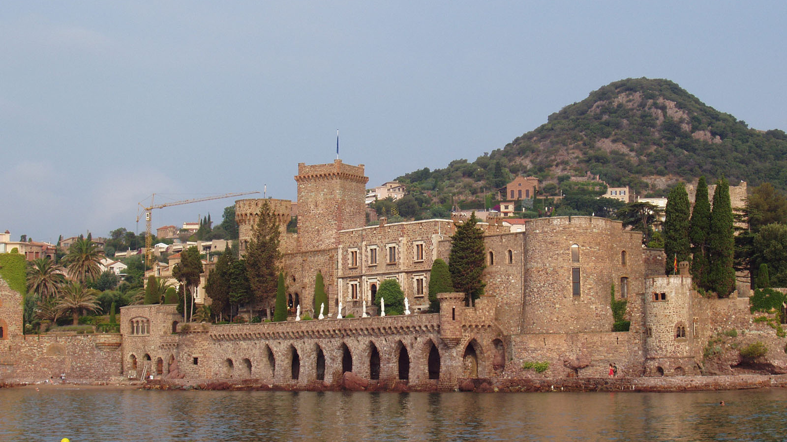 Castle on the coast in the resort of Mandelieu la Napoule, France