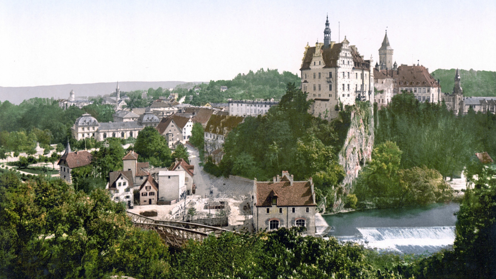 Панорама в городе Виши, Франция