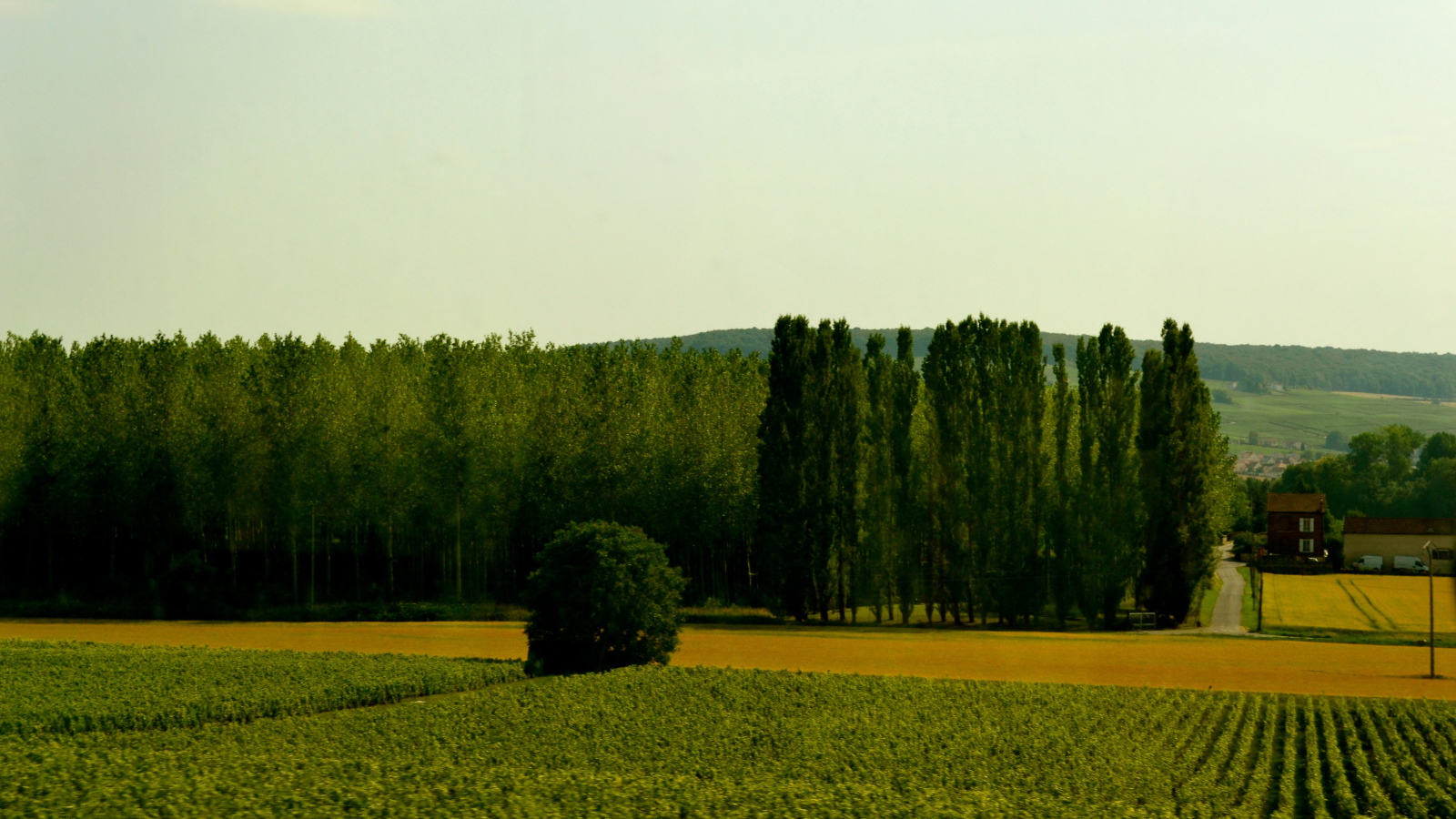 Сельский пейзаж в провинции Шампань, Франция