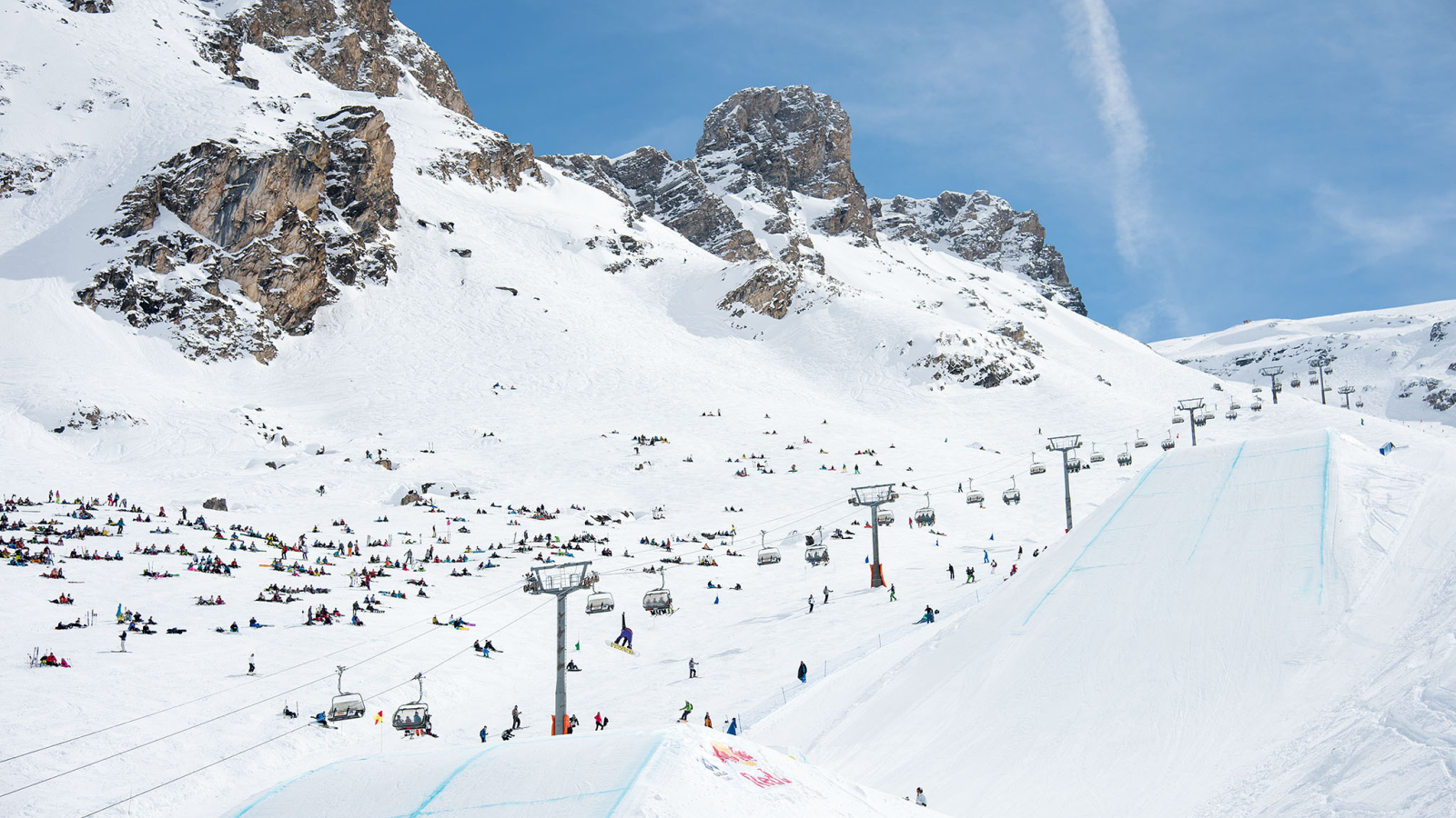 Лыжная трасса на горнолыжном курорте Тинь, Франция