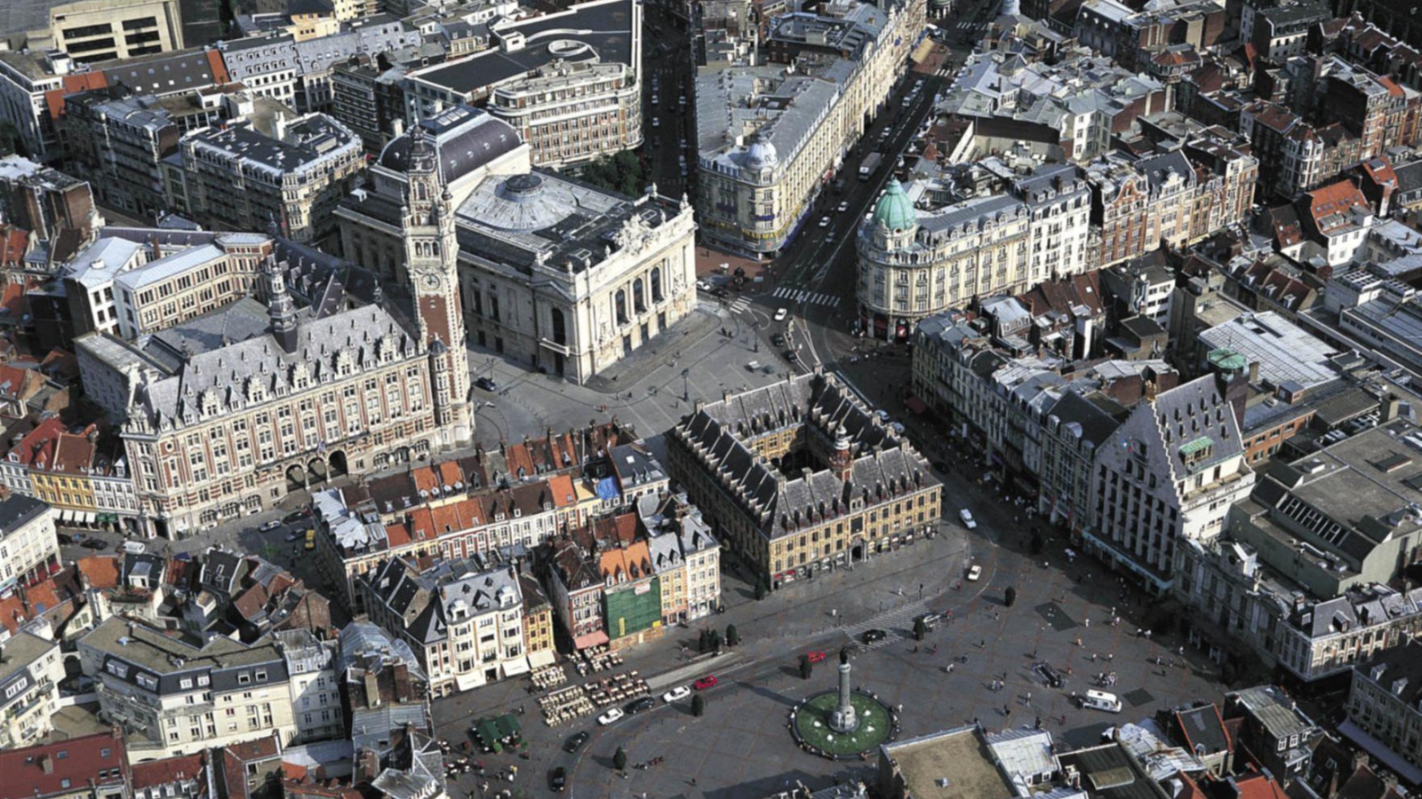 Панорама в городе Лилль, Франция