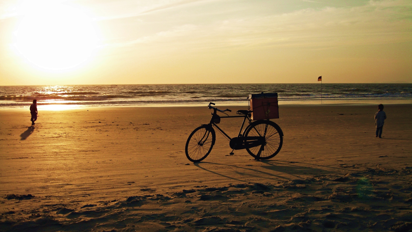 Bicycle on the beach in Goa