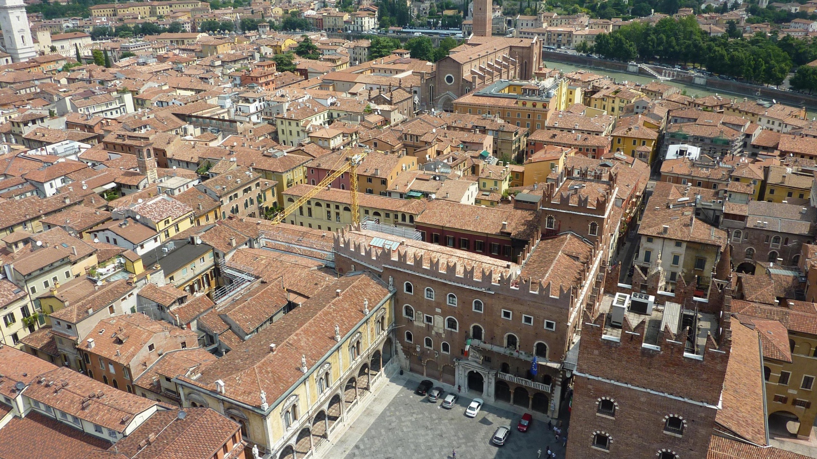 Панорама города в Вероне, Италия