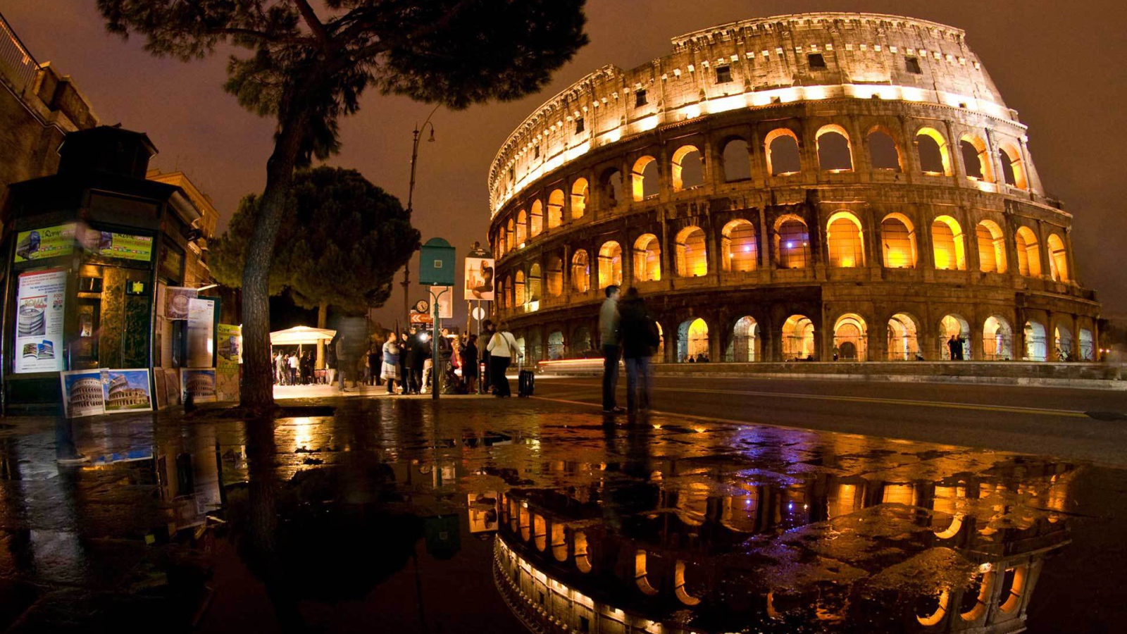 Walk after the rain in Rome, Italy