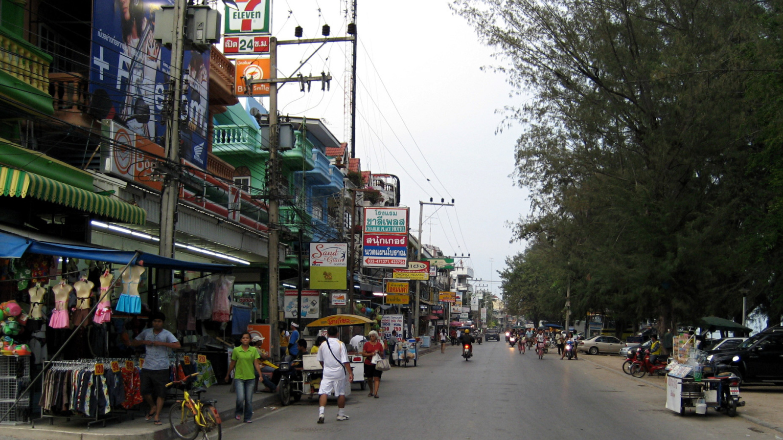 Beach Street at Cha Am, Thailand