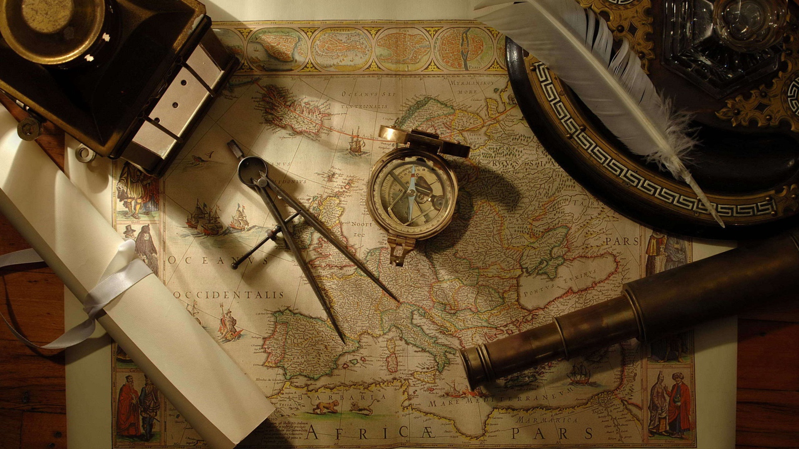 Старая карта Мира Магеллана