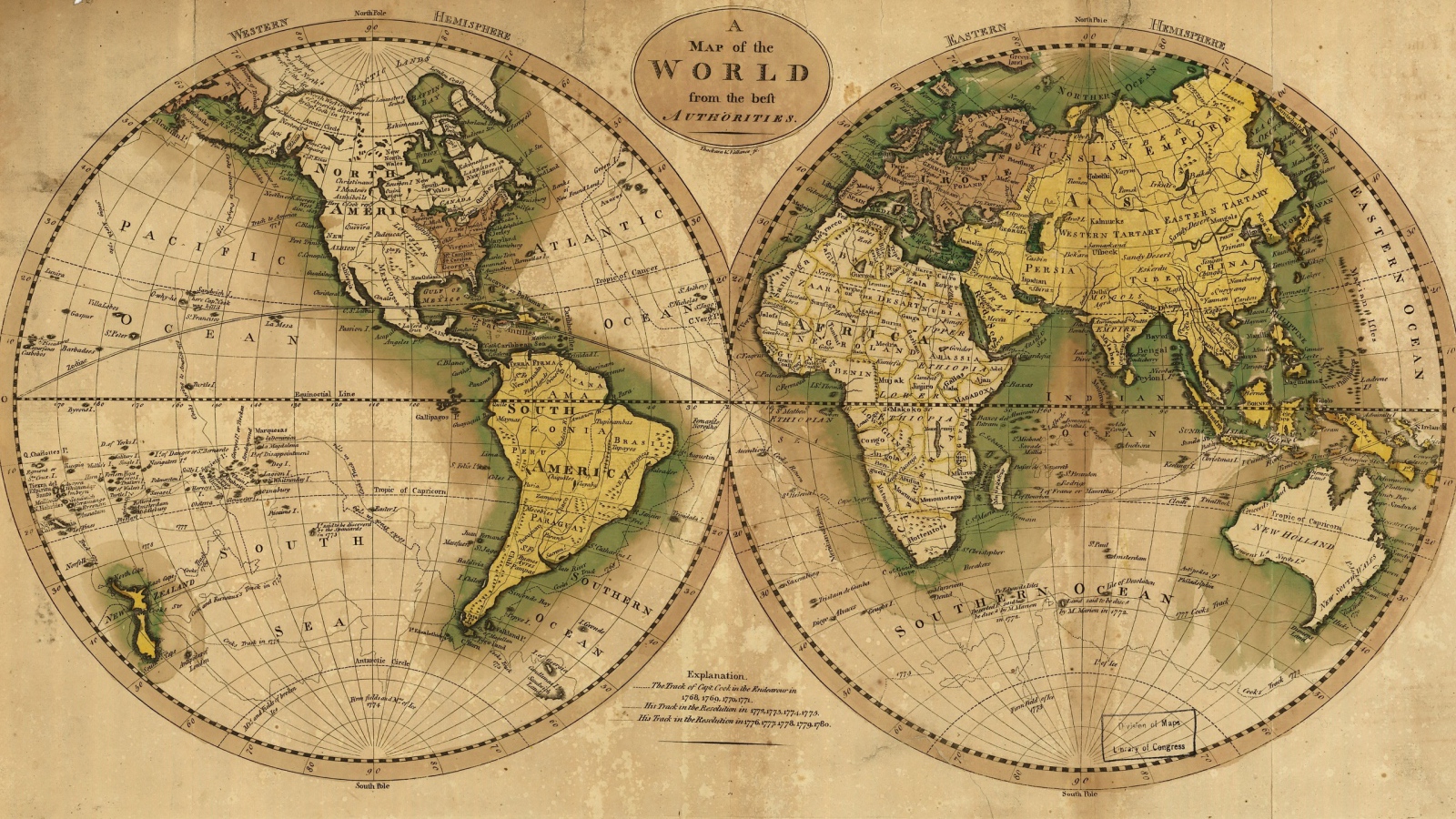 Очень старая карта Мира