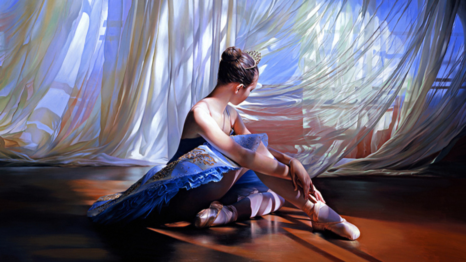 Балерина на полу