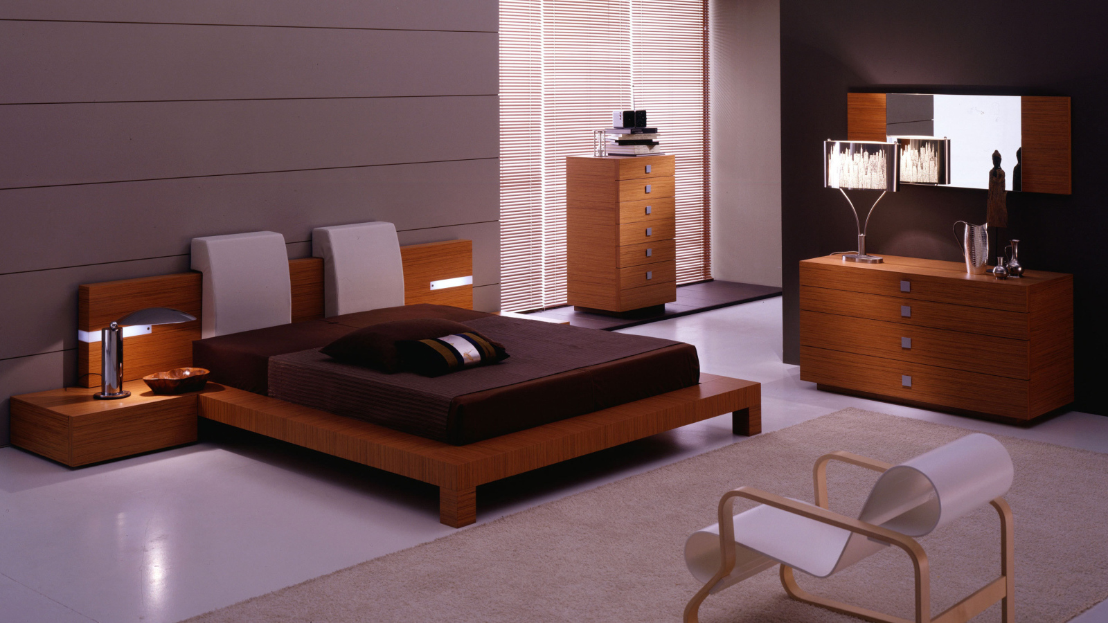 Спальня в сиреневых тонах