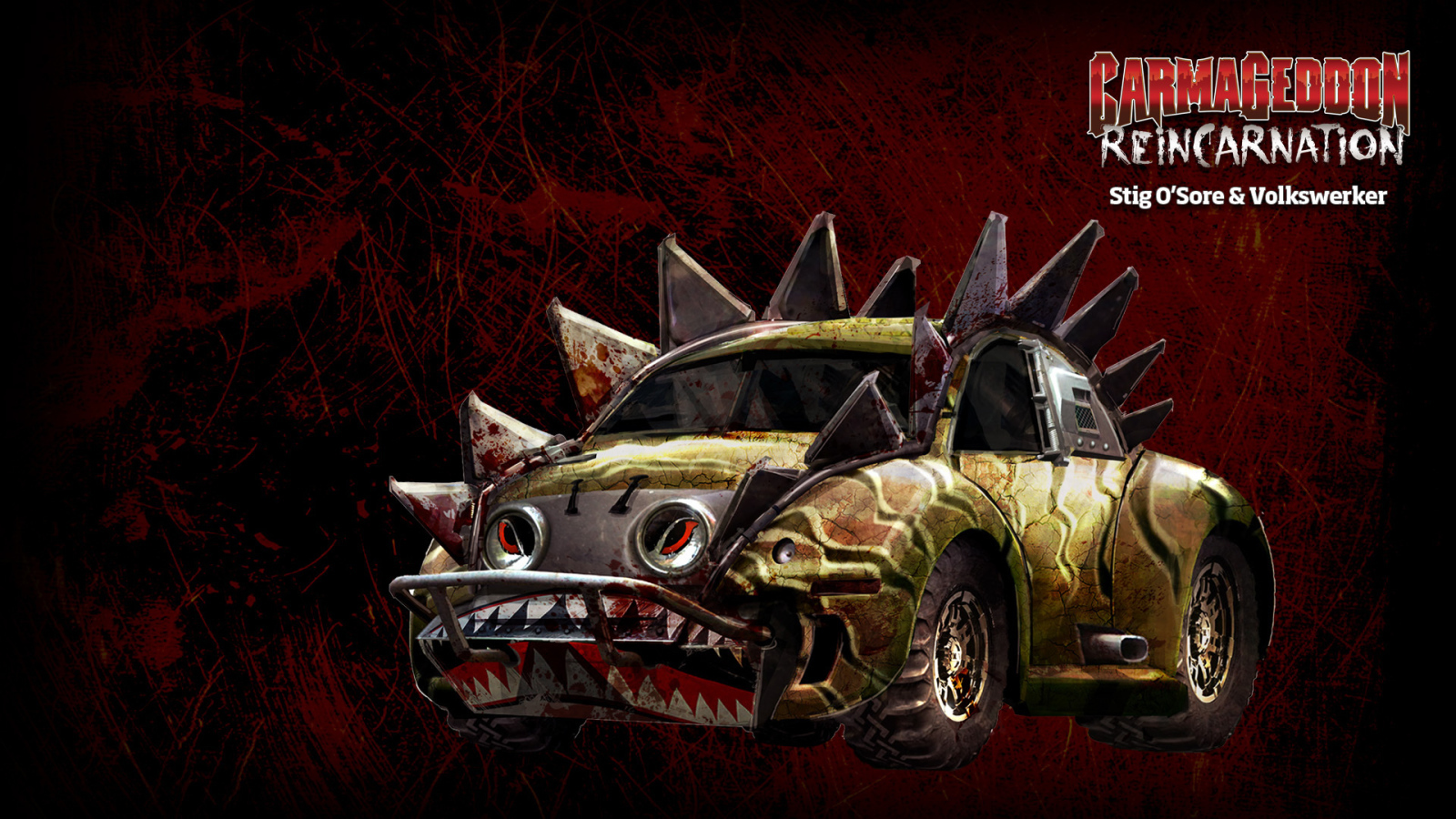 Автомобиль на постере игры Carmageddon Reincarnation