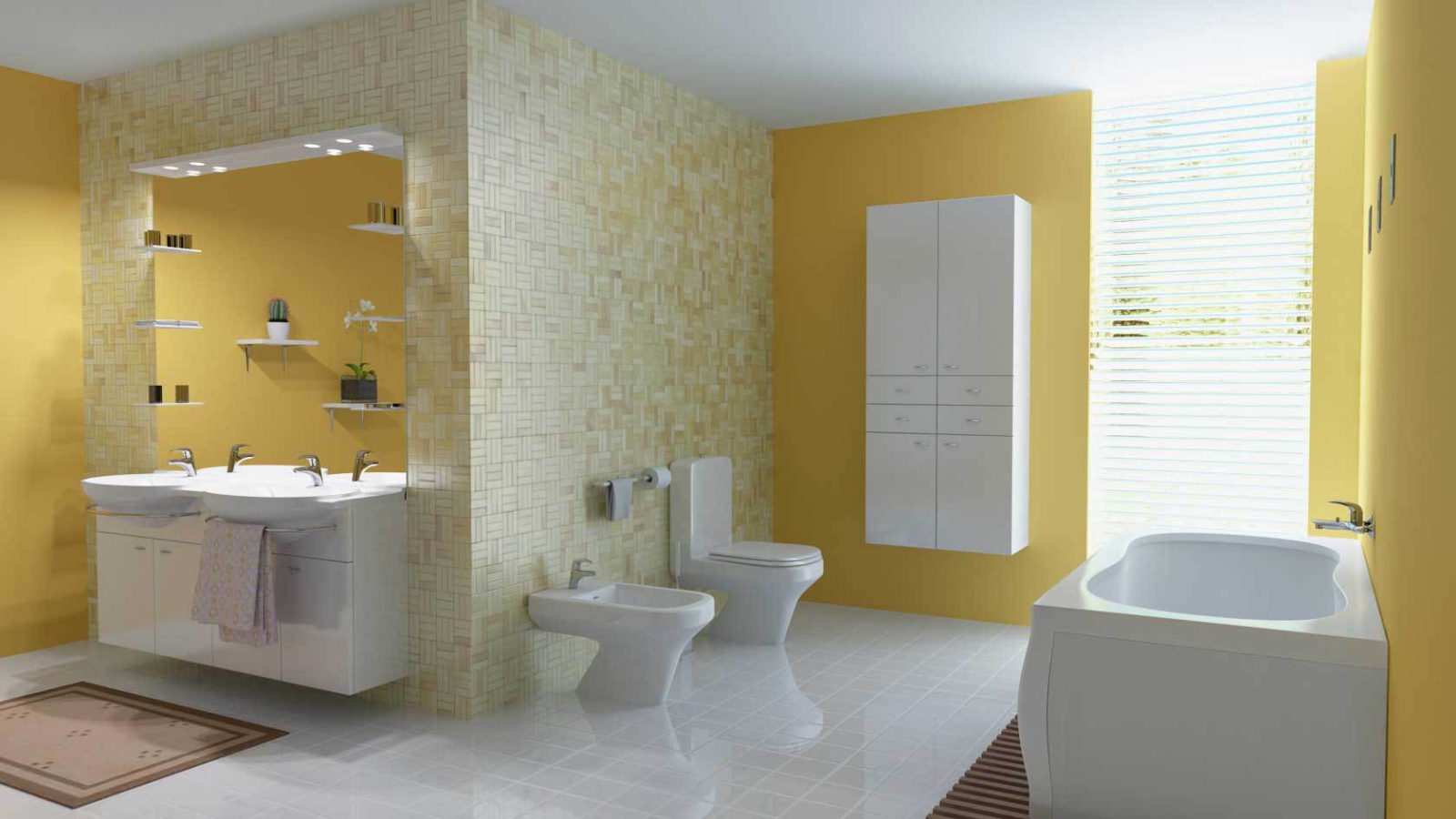 Кремовый цвет для ванной комнаты