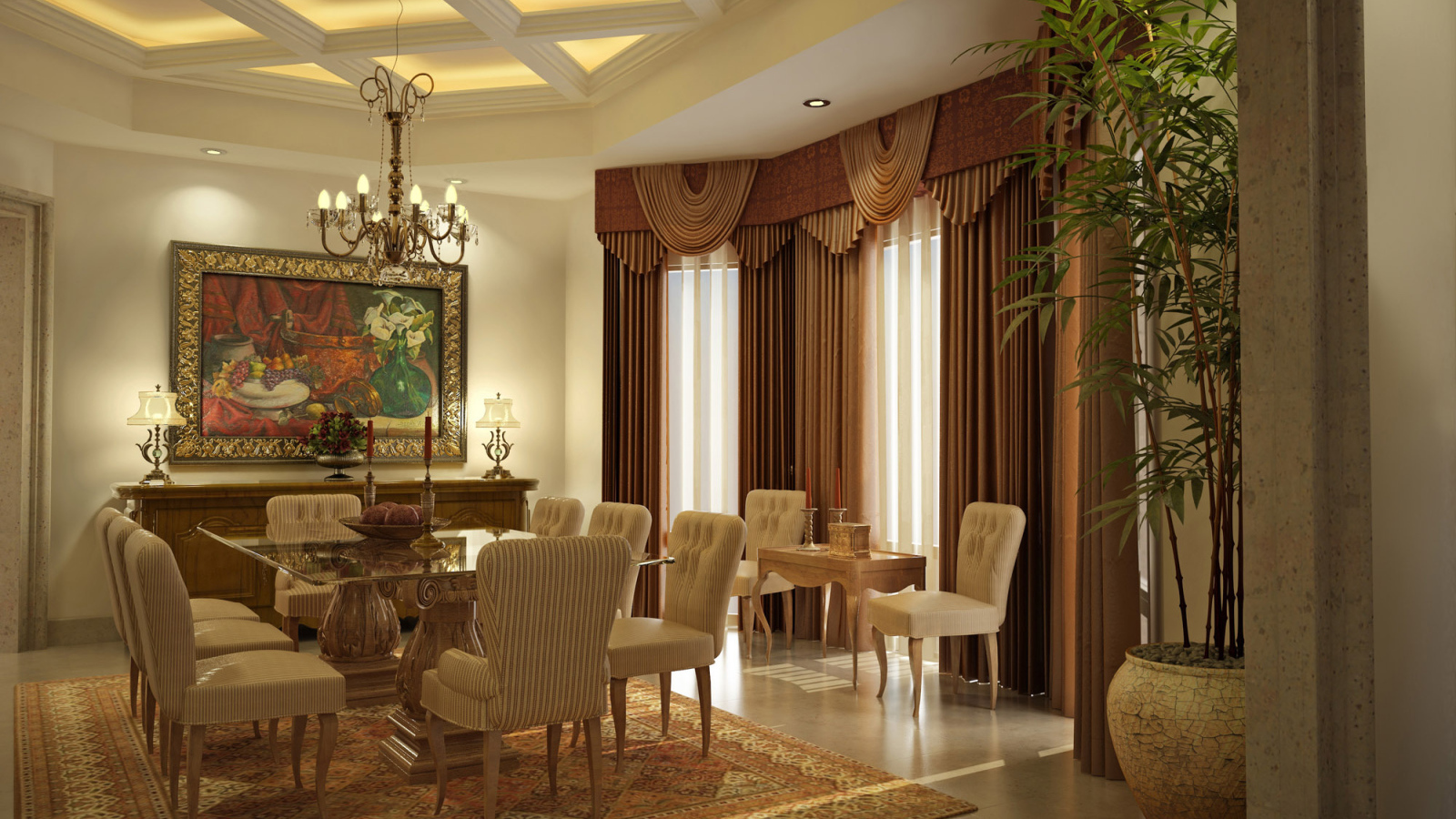 Столовая в богатом доме