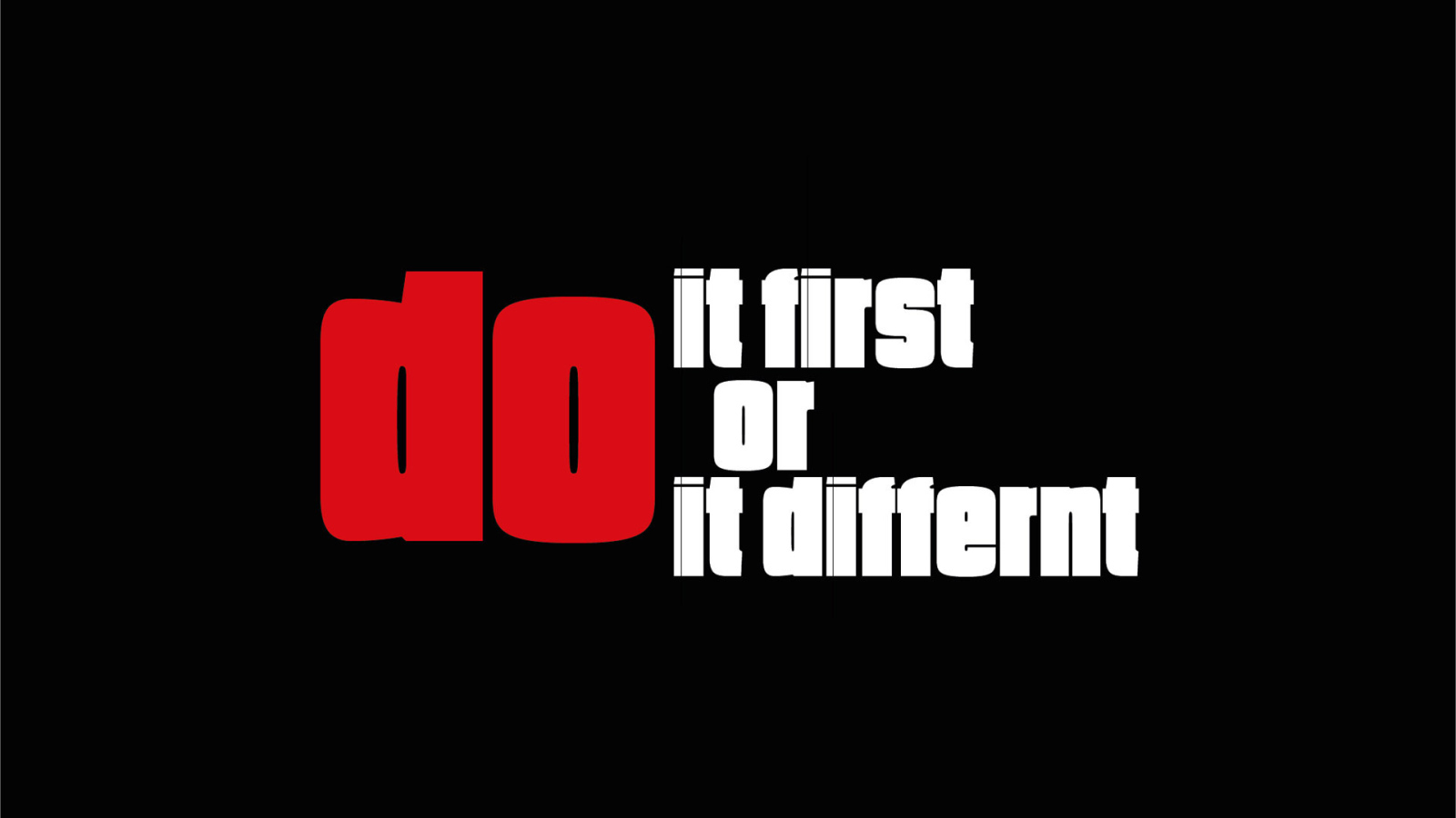 Сделай это первым