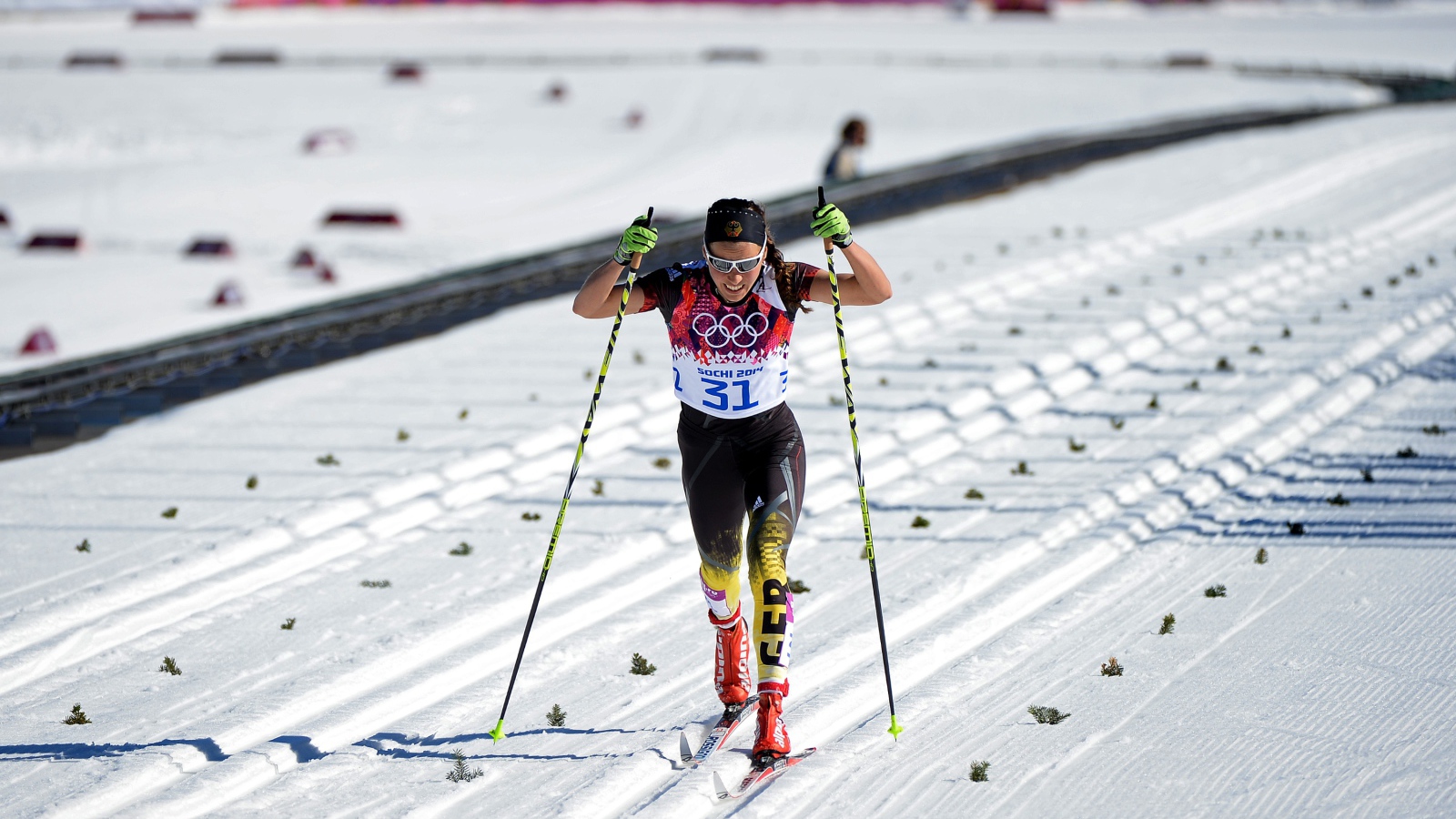 Немецкая лыжница Штефани Бёлер обладательница бронзовой медали