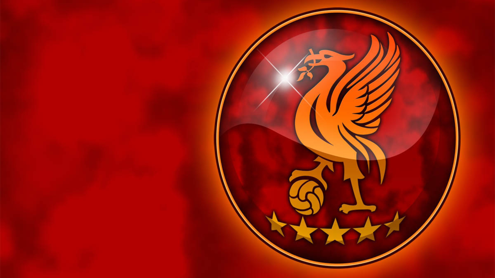 Ливерпуль на красном фоне