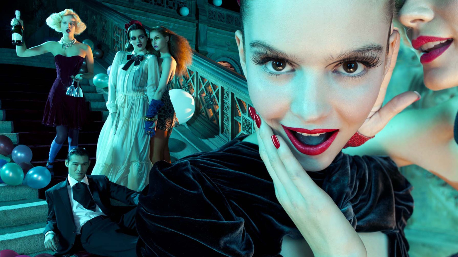 Фотография девушки веселятся