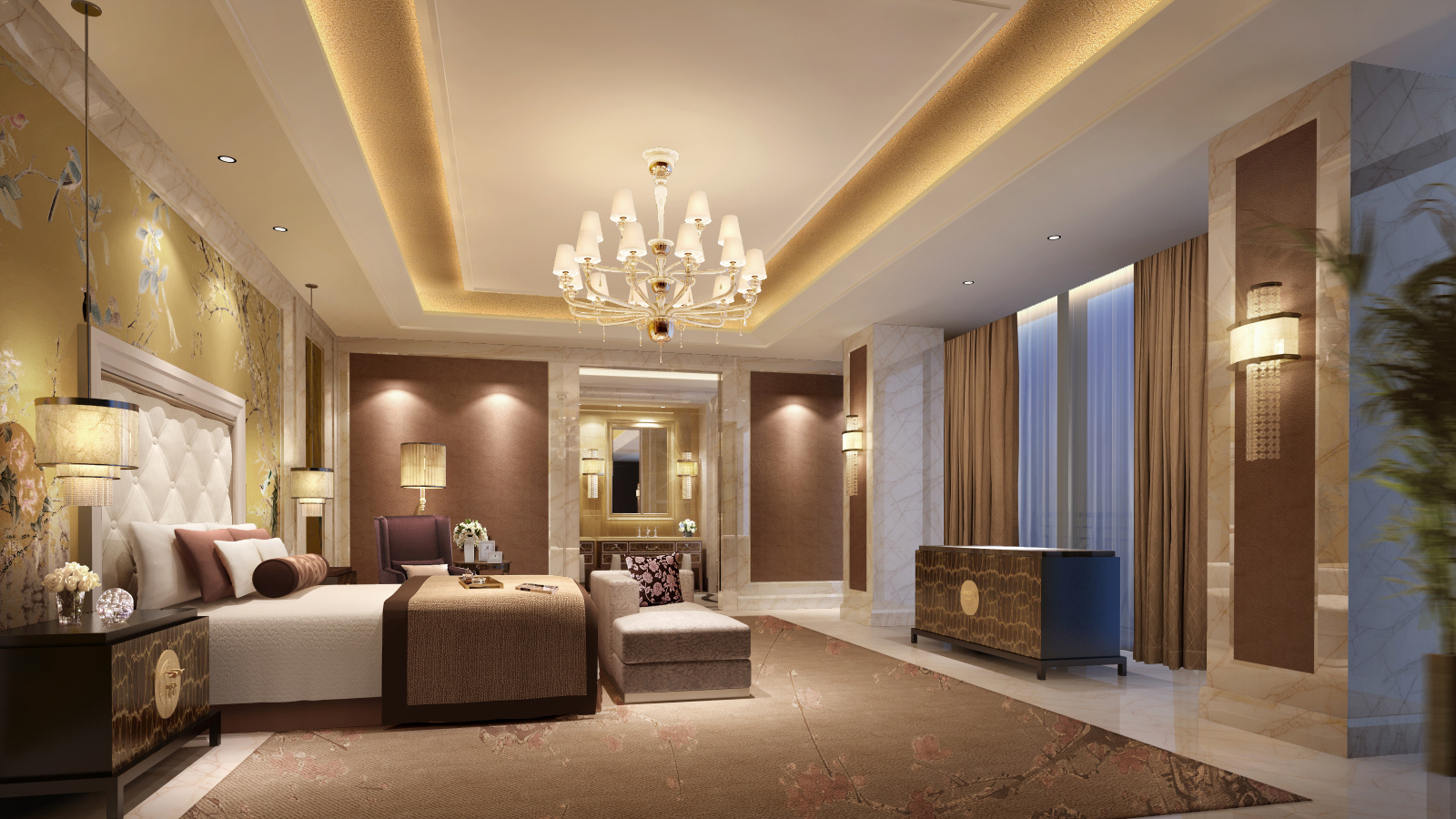 Спальня в стиле люкс