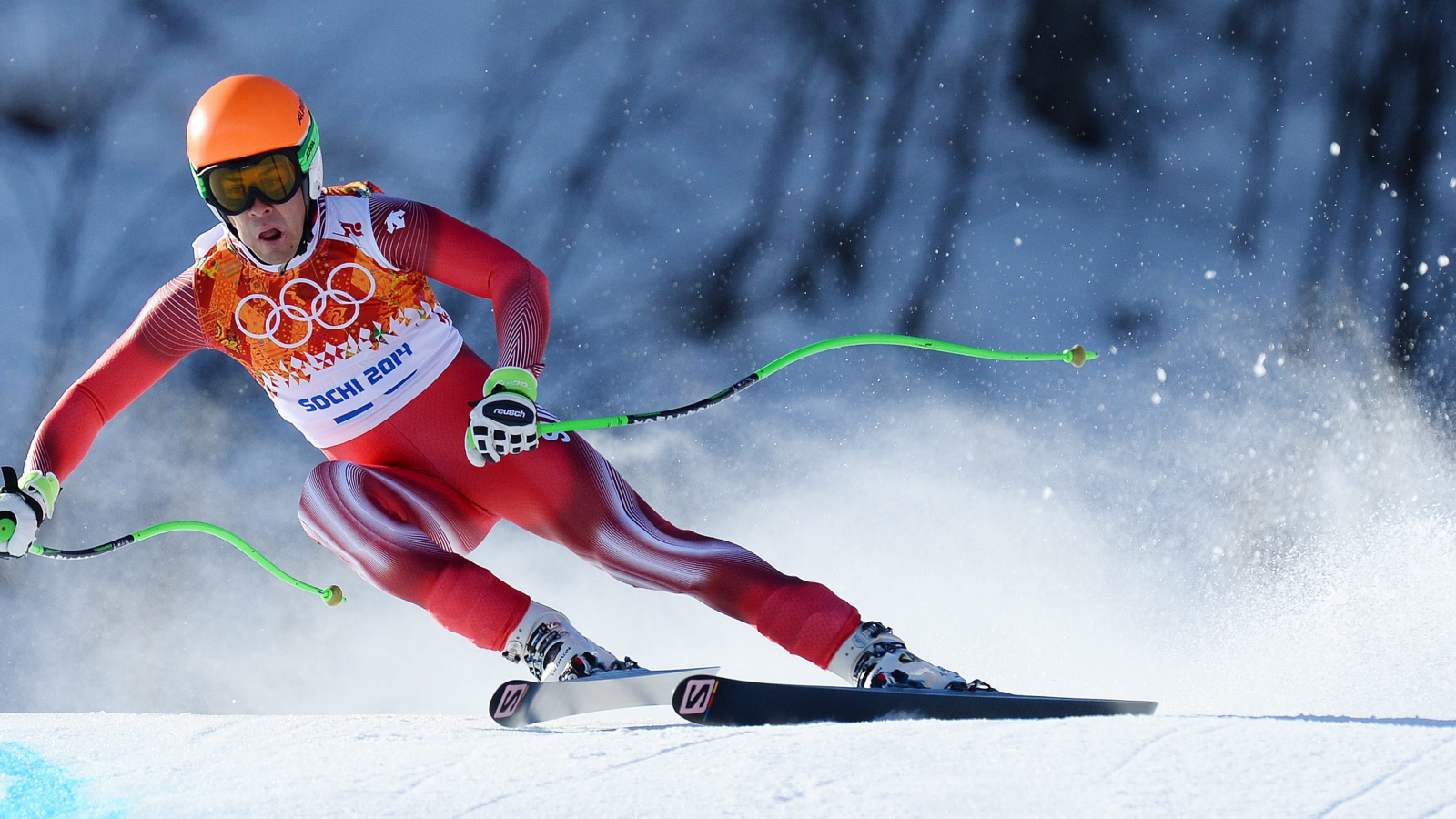 Обладатель серебряной медали в дисциплине горные лыжи Ивица Костелич из Хорватии