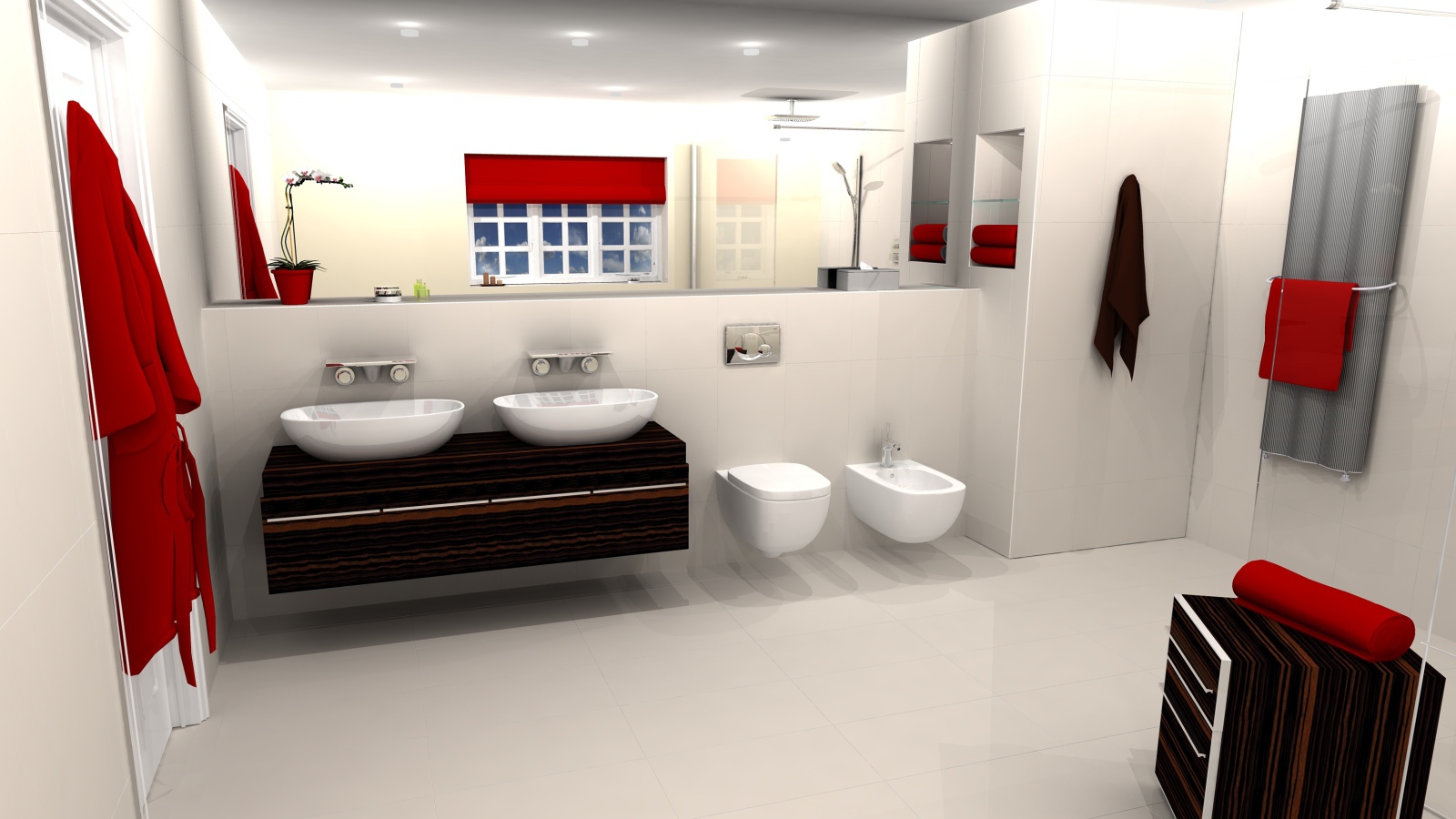 Совмещенная с туалетом ванная комната