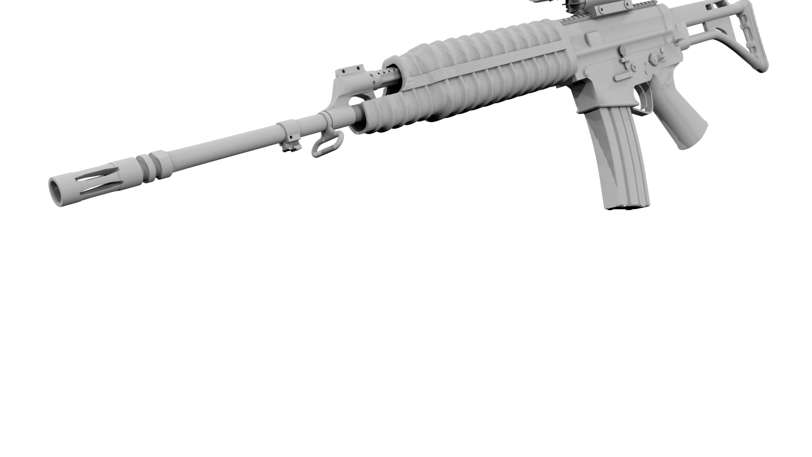 Штурмовая винтовка, 3Д модель