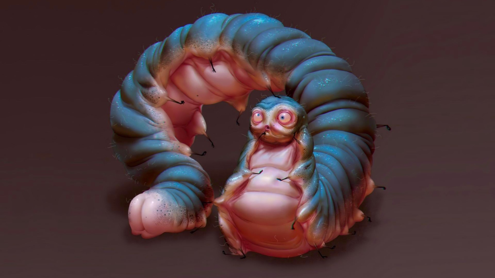 Гусеница, 3Д графика