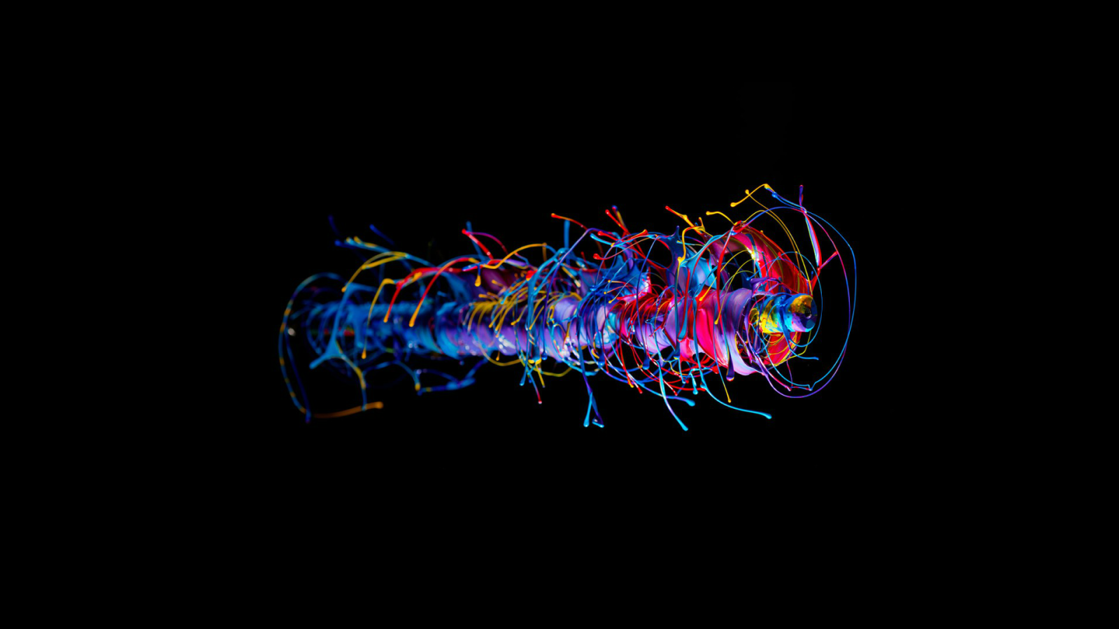 Красочная абстракция на черном фоне