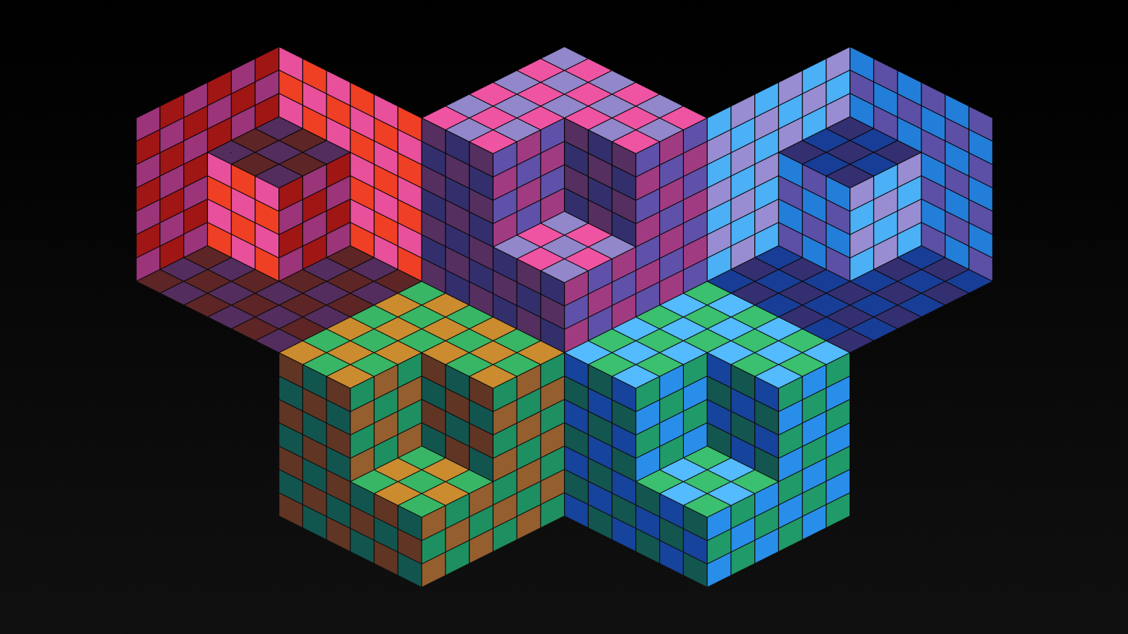 Кубические олимпийские кольца