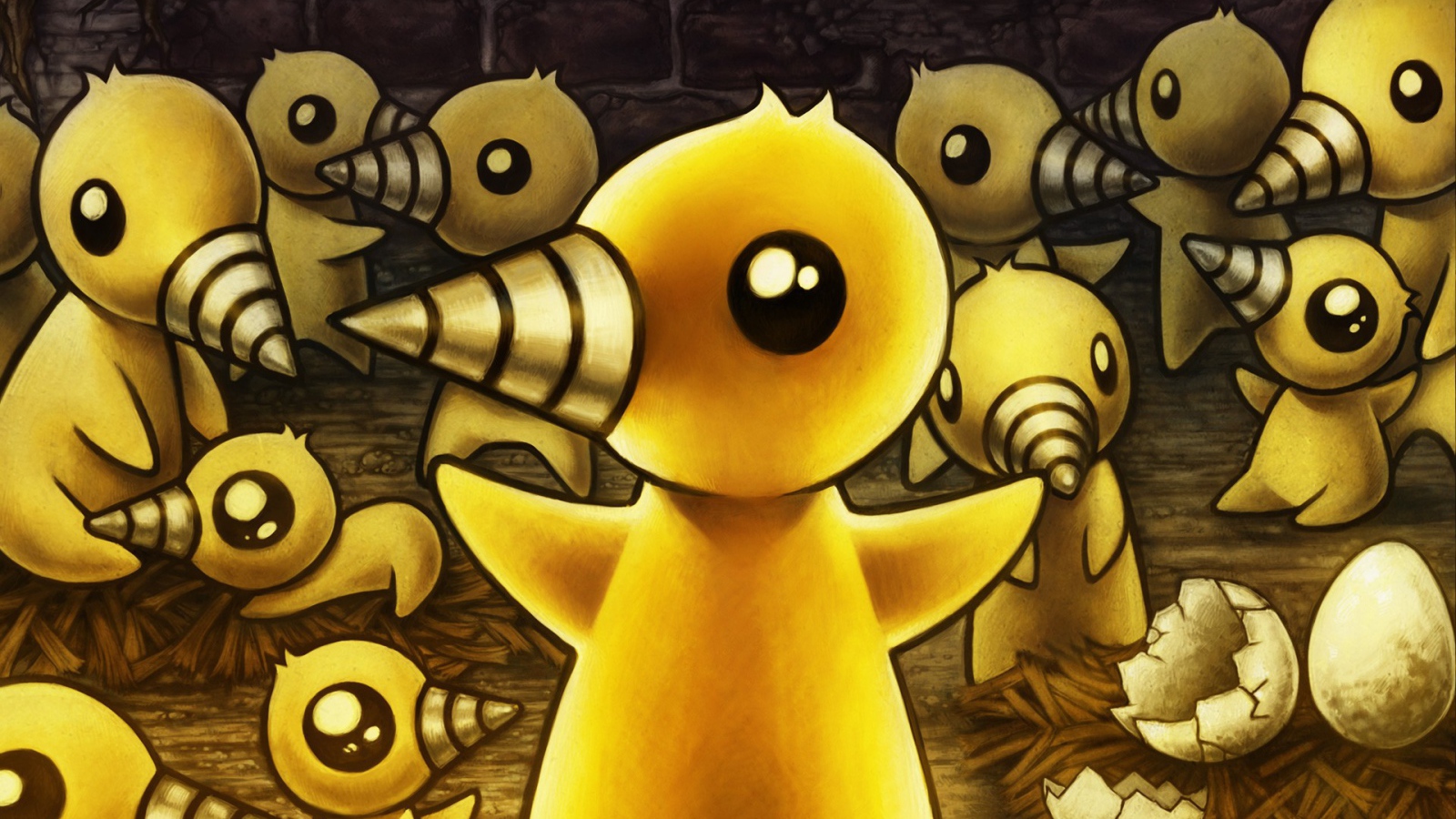 Утята с конусообразными клювами