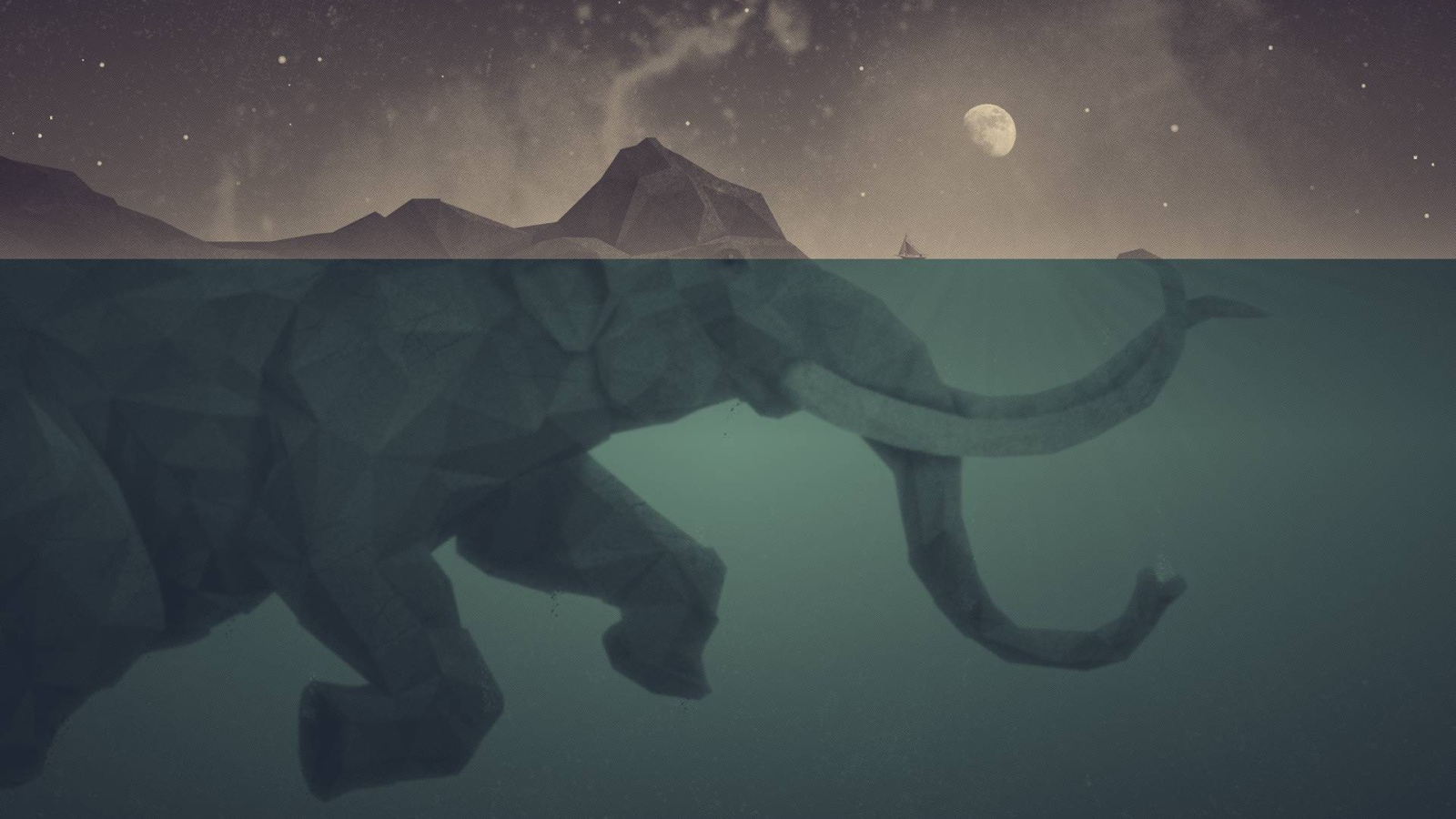 Слон в море, 3Д графика