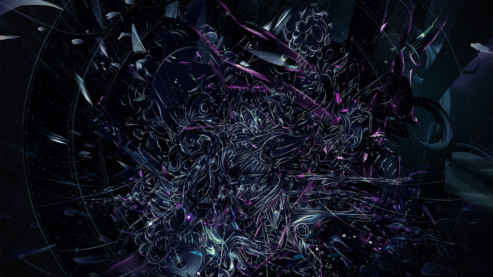 Переплетение абстрактных цветов