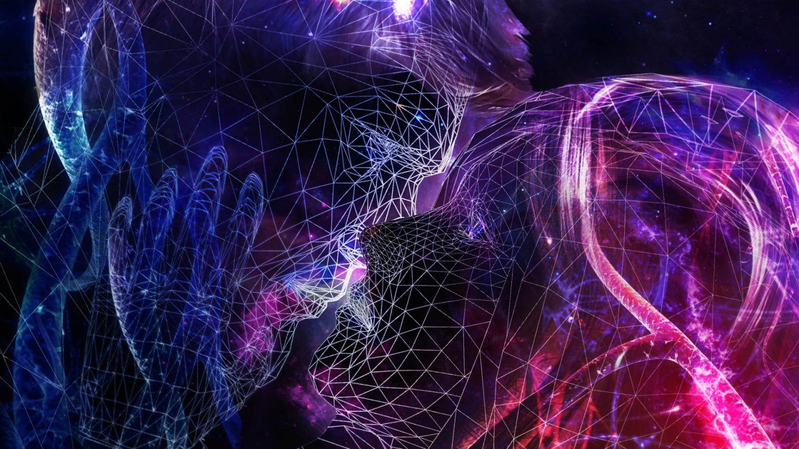 Целующиеся люди в 3Д