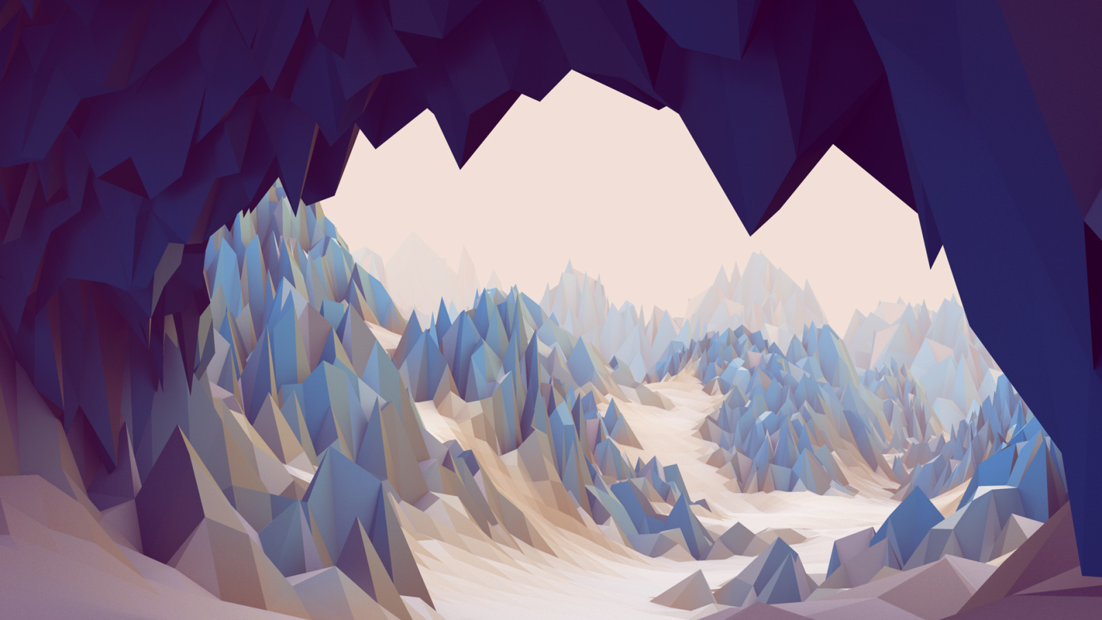 Горный пейзаж в 3Д