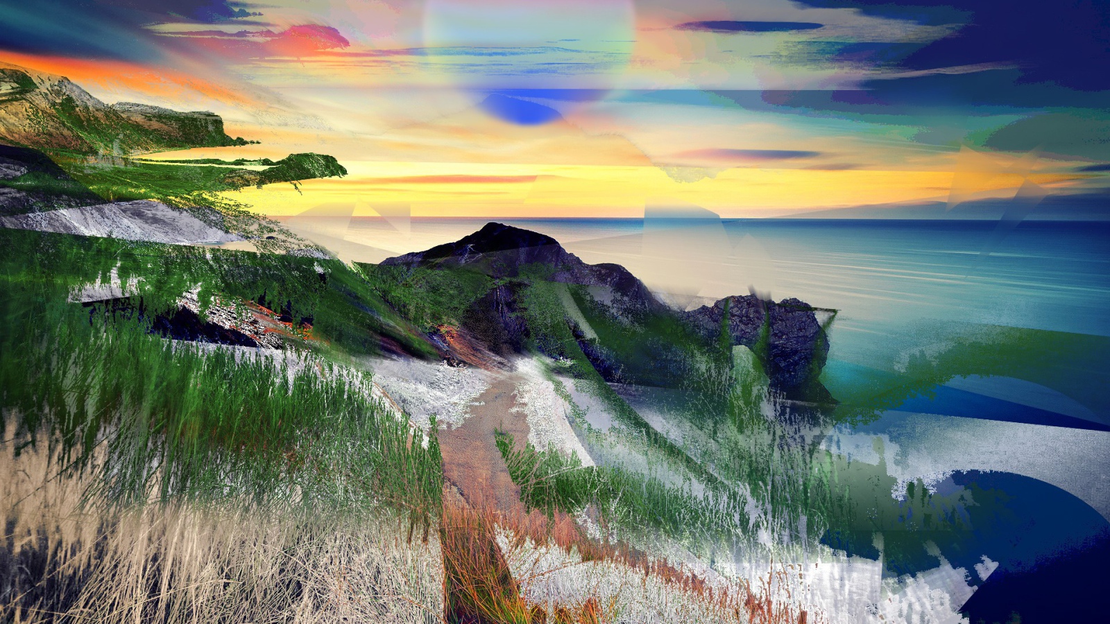 Психоделический морской пейзаж