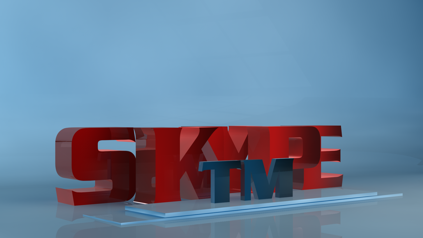 Красная надпись на голубом фоне, 3Д модель