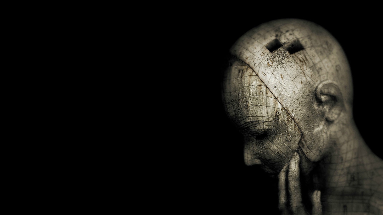 Голова из кубиков, 3Д графика