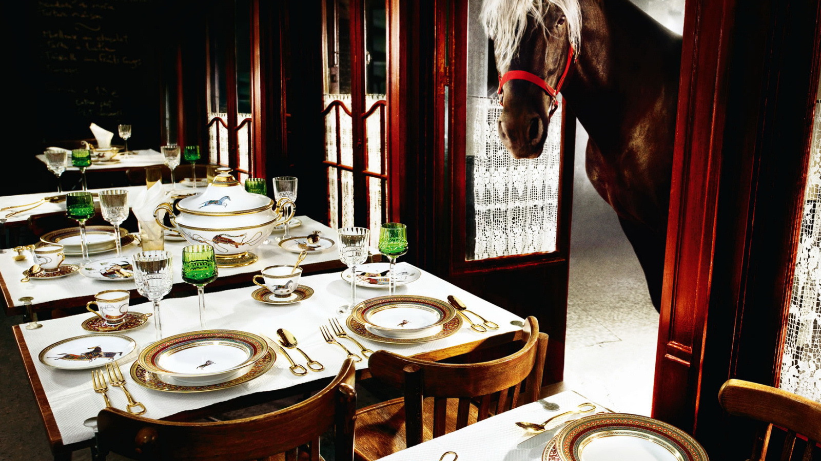 Лошадь в кафе