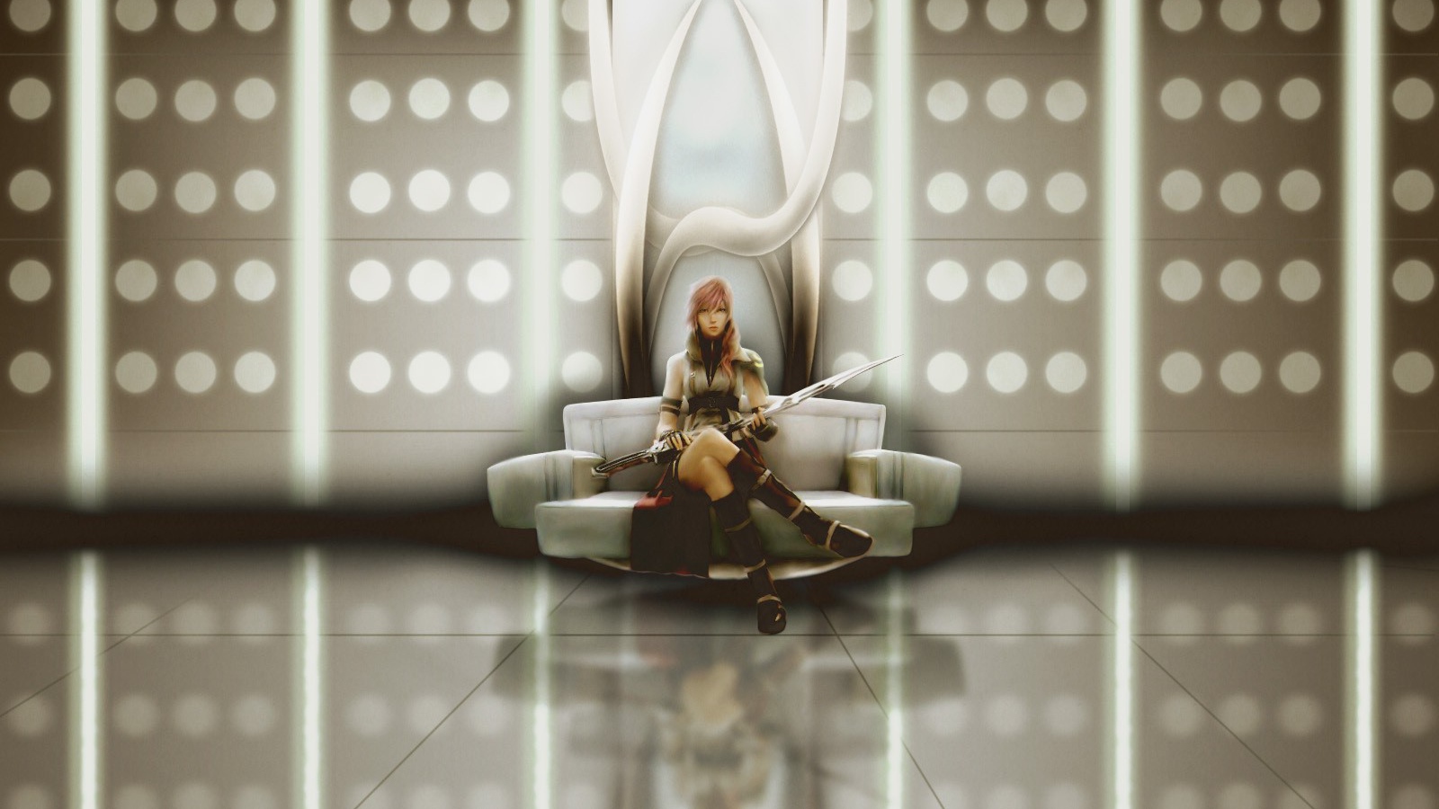 Девушка аниме на престоле