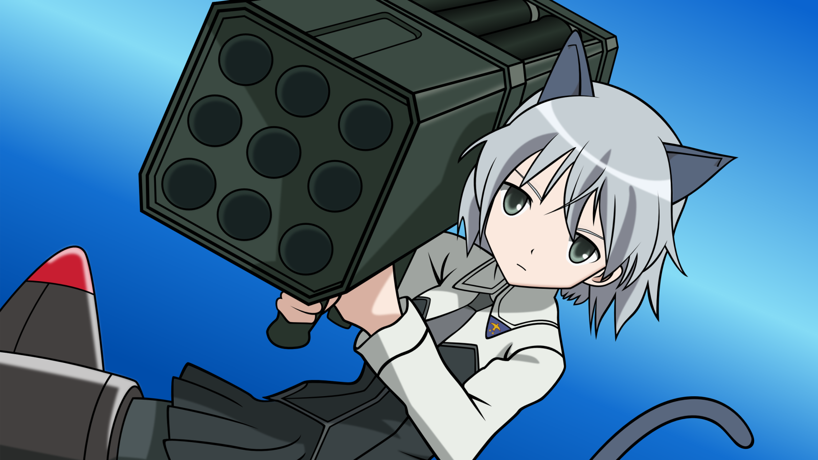 Девушка из аниме Штурмовые ведьмы