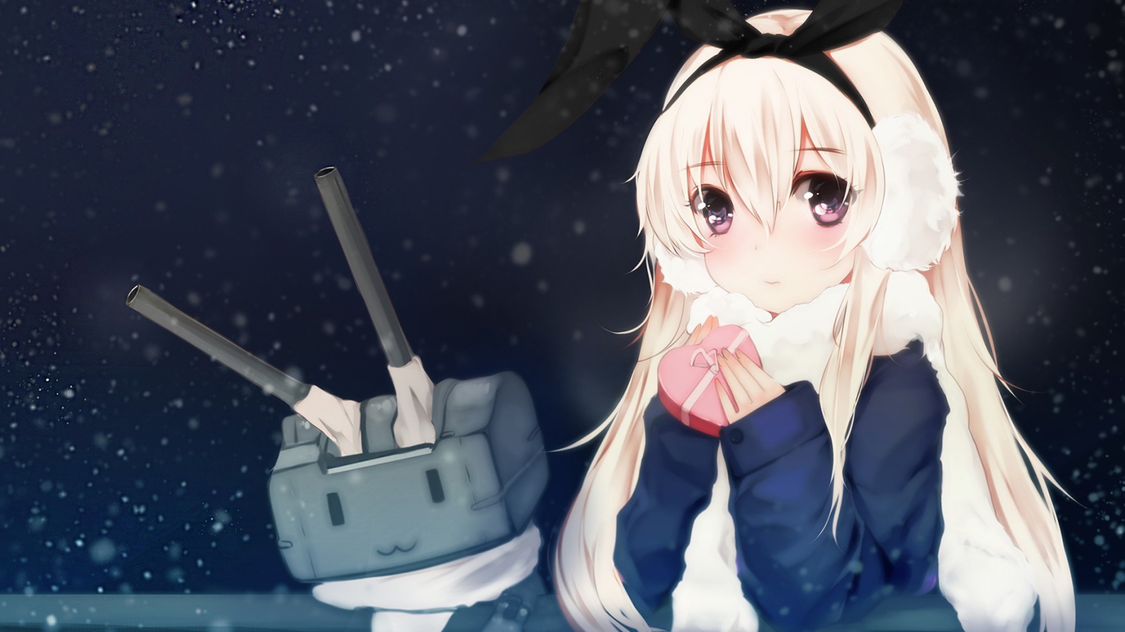 Девушка аниме с роботом